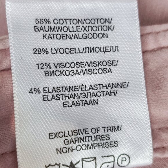 Silver Jeans utility slim crop cargo pants light pink women's size W31/L25 - Picture 7 of 15